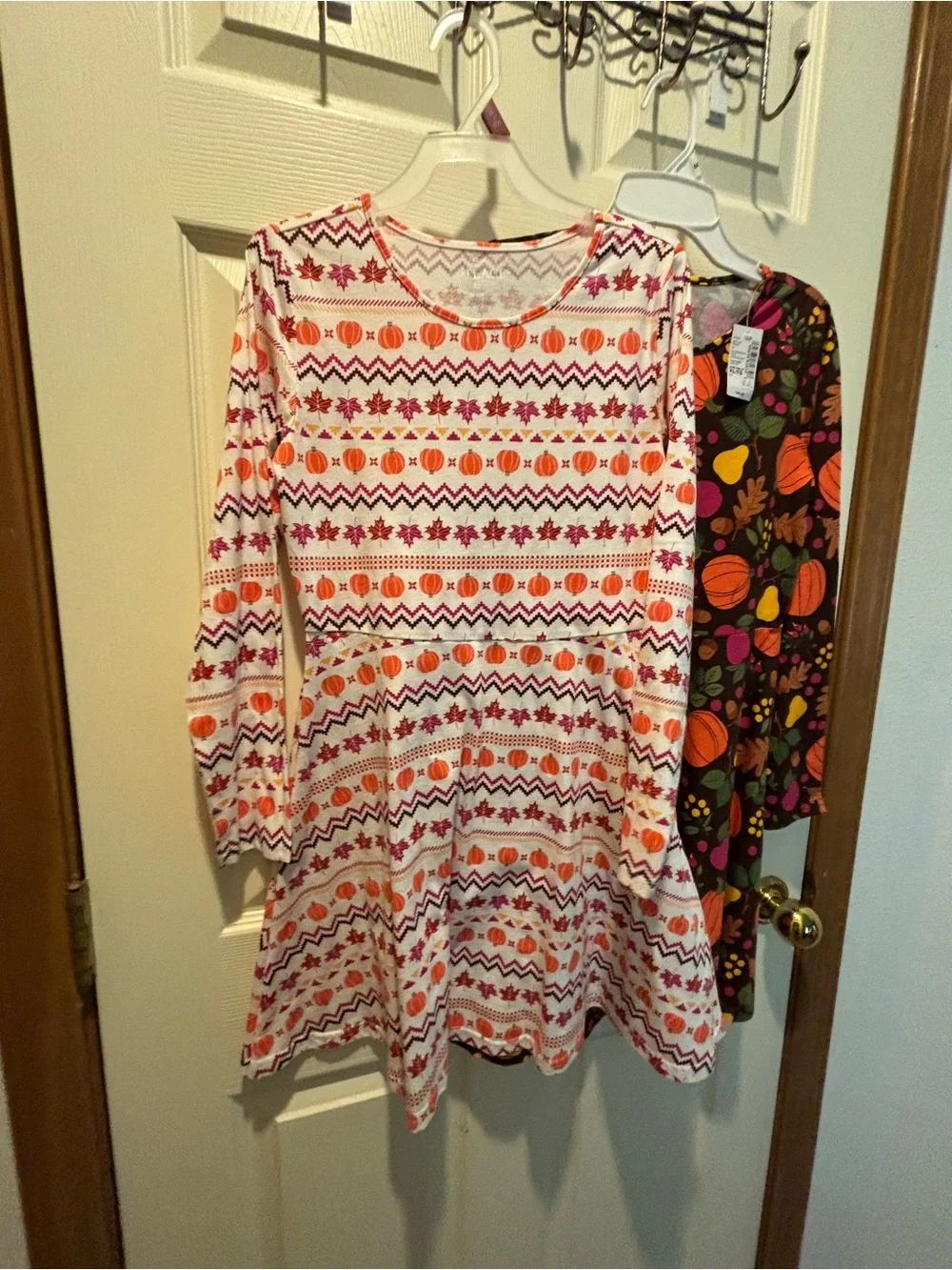 Set of 2 TCP Kids Girl Fall Harvest Pumpkin Thanksgiving Dress Lot Size XL